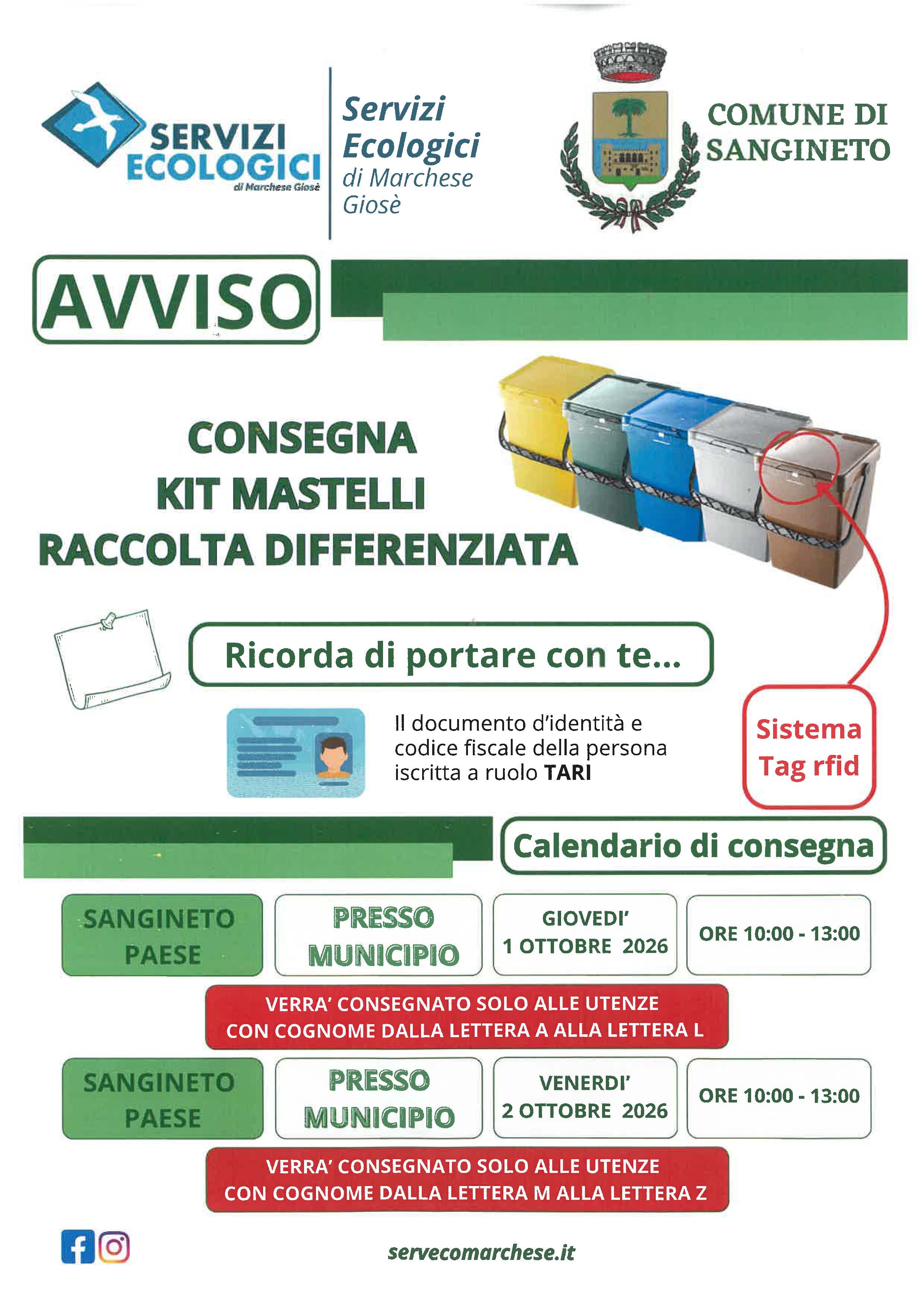 KIT RACCOLTA DIFFERENZIATA