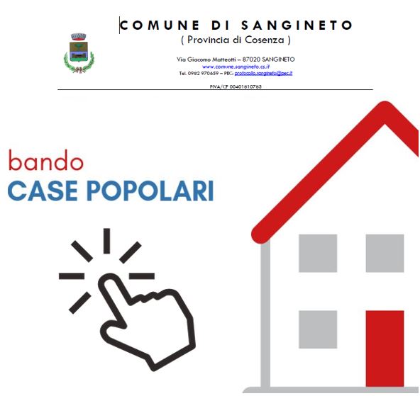 BANDO DI CONCORSO per la formazione della graduatoria generale per l’assegnazione degli alloggi di Edilizia Residenziale Pubblica (art. 13 e 14 della L.R. 25/11/1996 n. 32, con le modifiche e integr