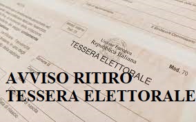 REFERENDUM COSTITUZIONALE  DI DOMENICA  22 E LUNEDÌ  23 MARZO  2026 - RILASCIO NUOVE TESSERE ELETTORALI E DUPLICATI